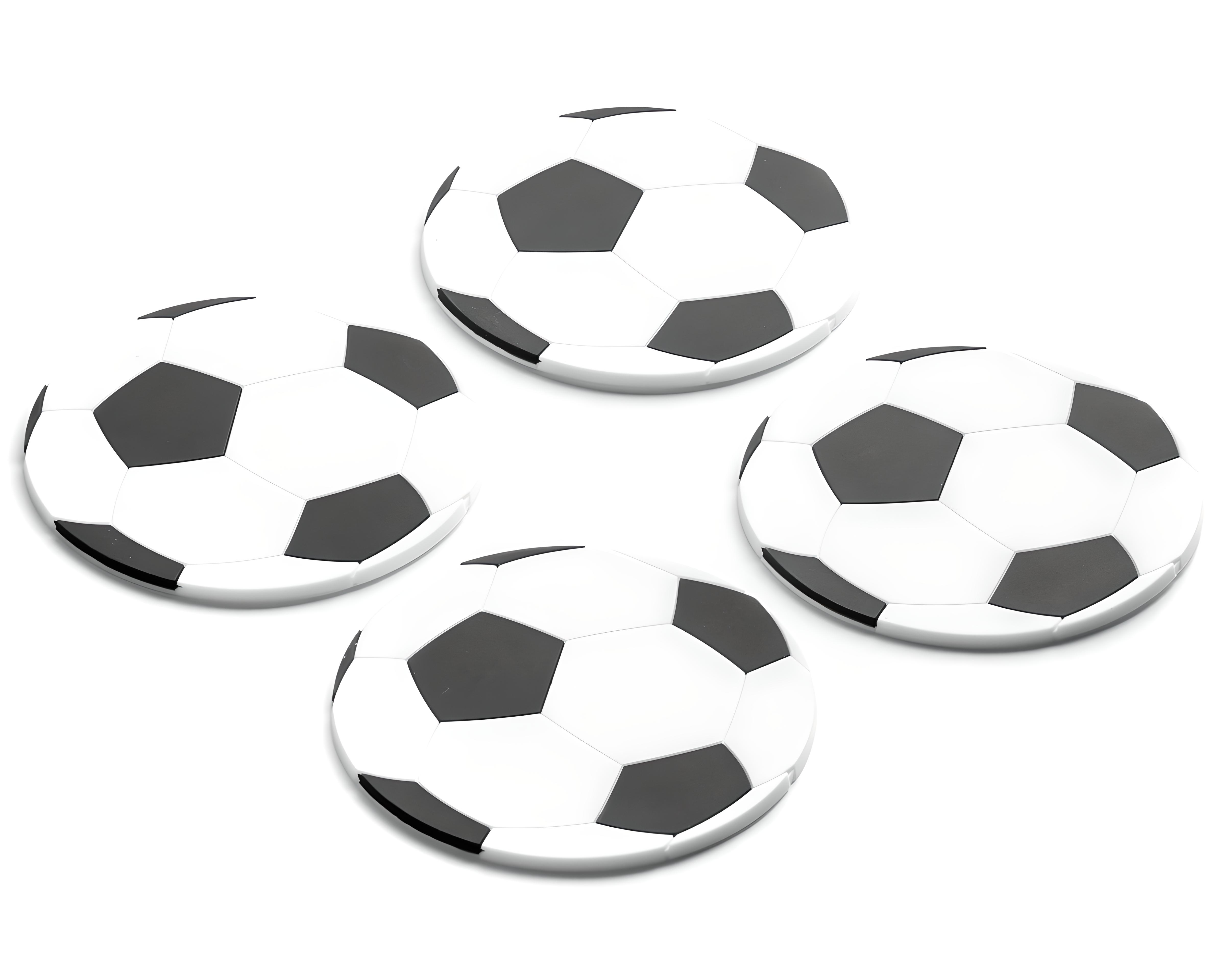 Glasbrikker Fodbold i Silikone - 4-pak