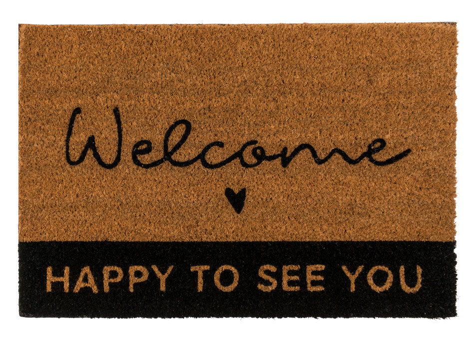 Welcome - Happy to See You Dørmåtte