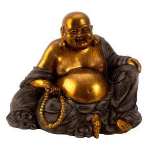 Buddha Figur I Guld og Gr