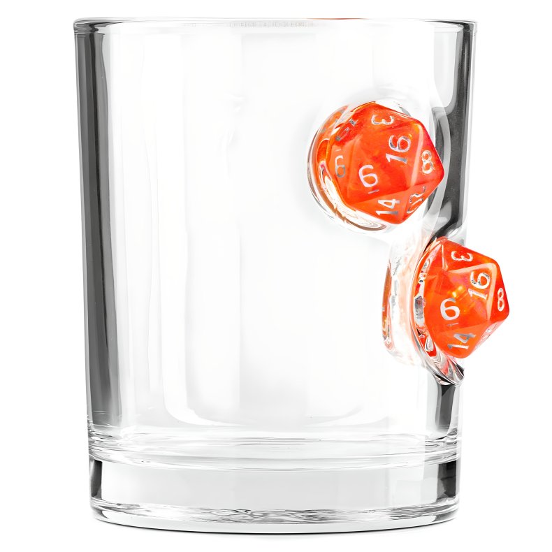 Casino Glas med Fangede Terninger