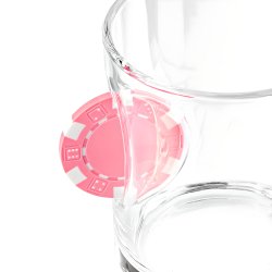 Casino Glas med Fanget Jeton