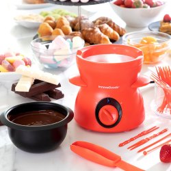 Chokoladefondue med tilbehr
