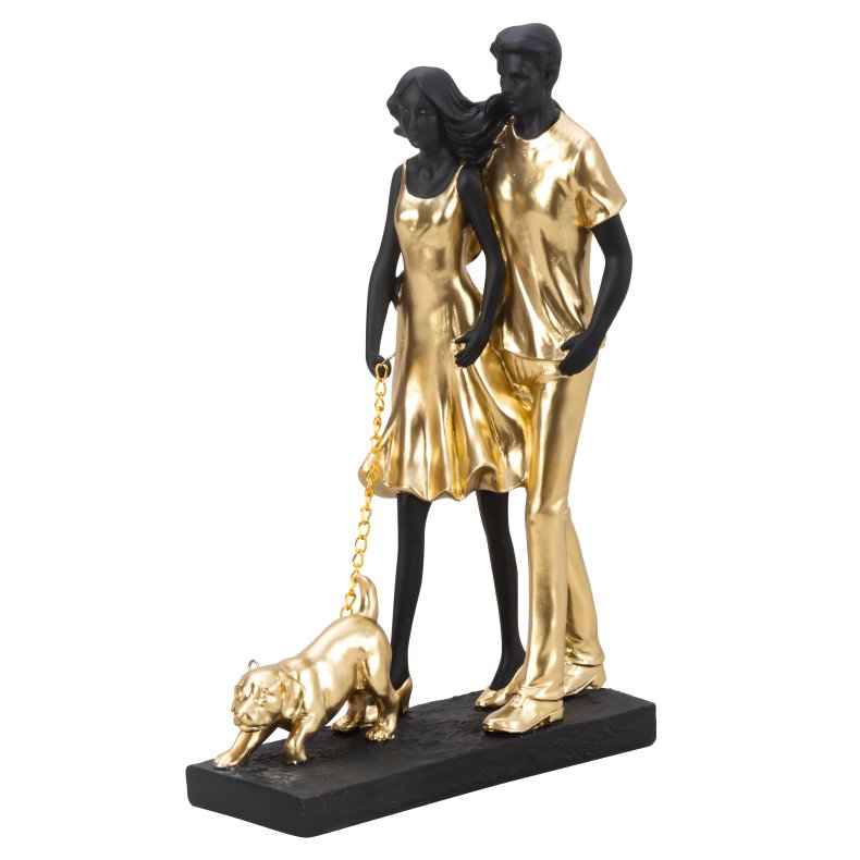 Figur af Par med Hund