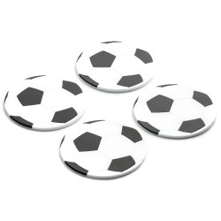 Fodbold Glasbrikker - 4 stk.