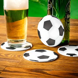 Fodbold Glasbrikker - 4 stk.