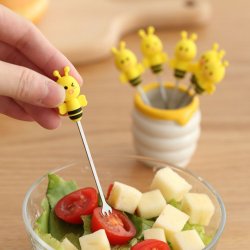 Frugt Gafler Formet Som Bier