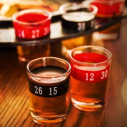 Roulette Drukspil Med 16 Shotglas