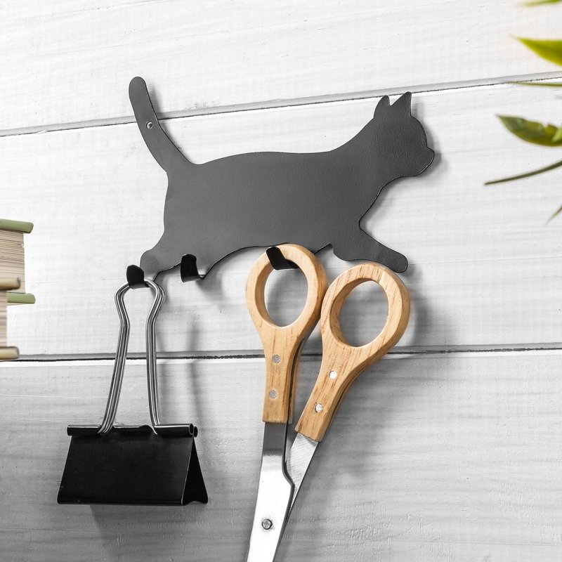 forholdet barbering matchmaker Håndklædekrog - Sort krog til hjemmet i form af en kat