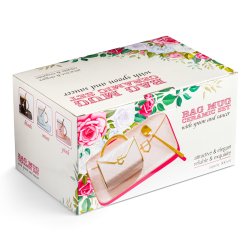 Hndtaske Krus med Tallerken og Guldske