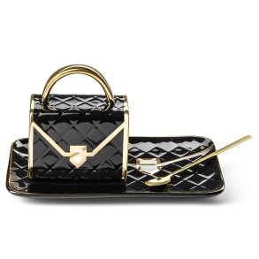 Hndtaske Krus med Tallerken og Guldske