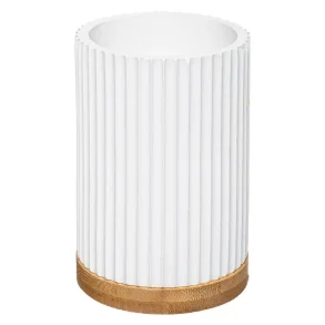 Tandbrsteholder I Hvid Polyresin og Tr