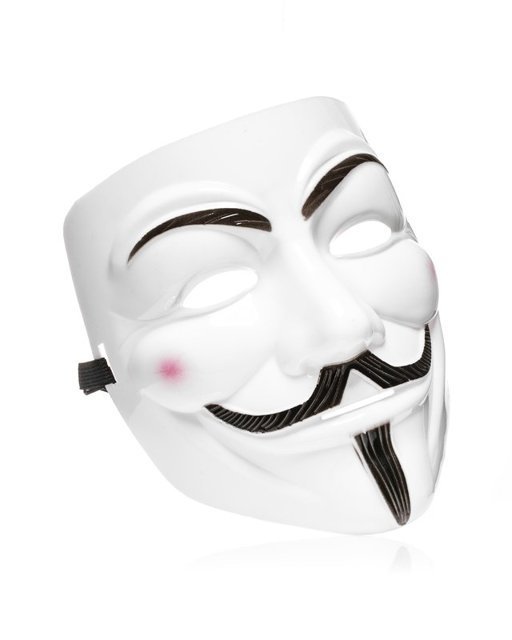 landsby Patent Tordenvejr V For Vendetta Maske i hvid plastik