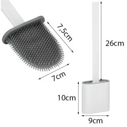 Hvid toiletb�rste i silikone