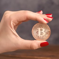 Kobberbelagt Bitcoin Samlermnt