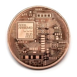 Kobberbelagt Bitcoin Samlermnt