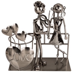 Metal Vinholder - Forelsket par