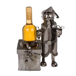 Metal Vinholder - Julemand med gaver