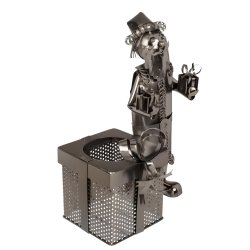 Metal Vinholder - Julemand med gaver
