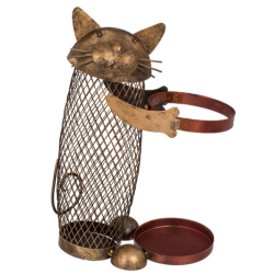 Metal Vinholder - Kat med plads til korkpropper
