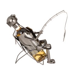 Metal Vinholder - Lystfisker med Fiskestang