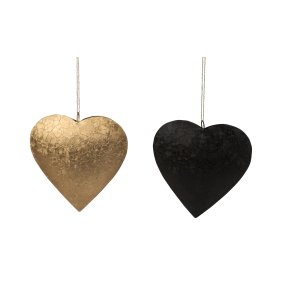 Metalhjerte i Sort og Guld