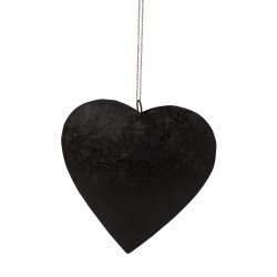 Metalhjerte i Sort og Guld