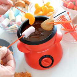 Chokoladefondue med tilbehr