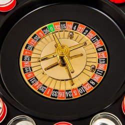 Roulette Drukspil Med 16 Shotglas