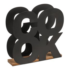 Sort Metal Servietholder 