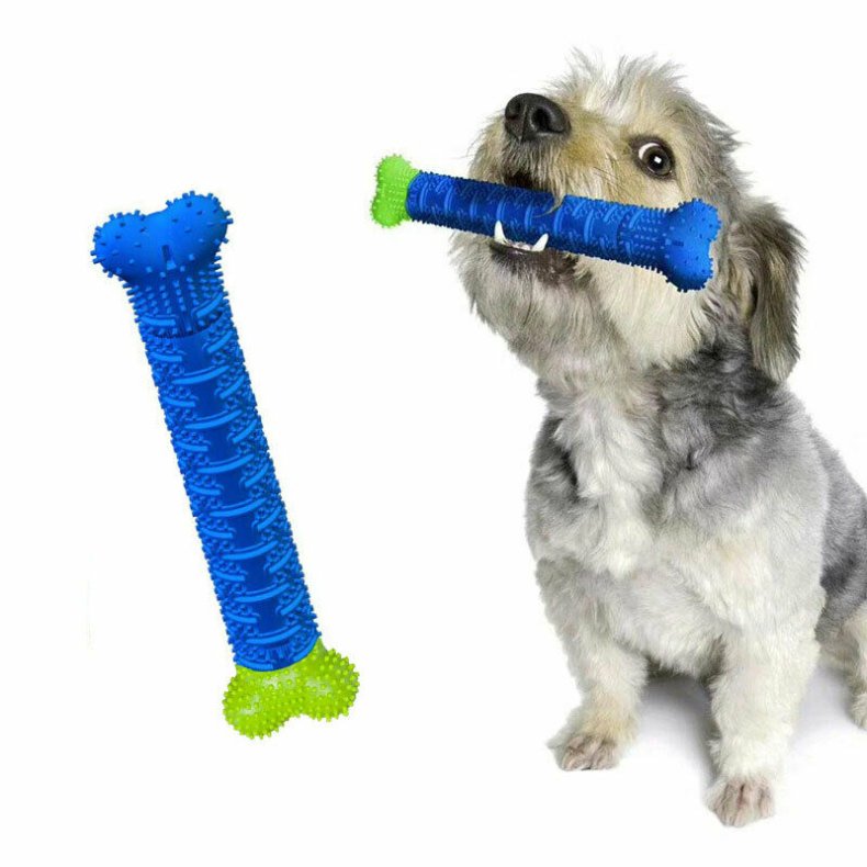 Tyggelegetøj hunde - og tandbørste i én