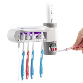 UV-Tandbrsteholder-Sterilisator med Tandpasta-Dispenser