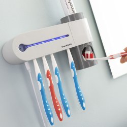 UV-Tandbrsteholder-Sterilisator med Tandpasta-Dispenser