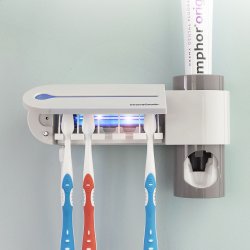 UV-Tandbrsteholder-Sterilisator med Tandpasta-Dispenser