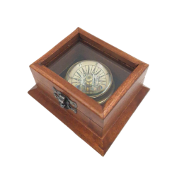 Vintage Kompas med Trkasse